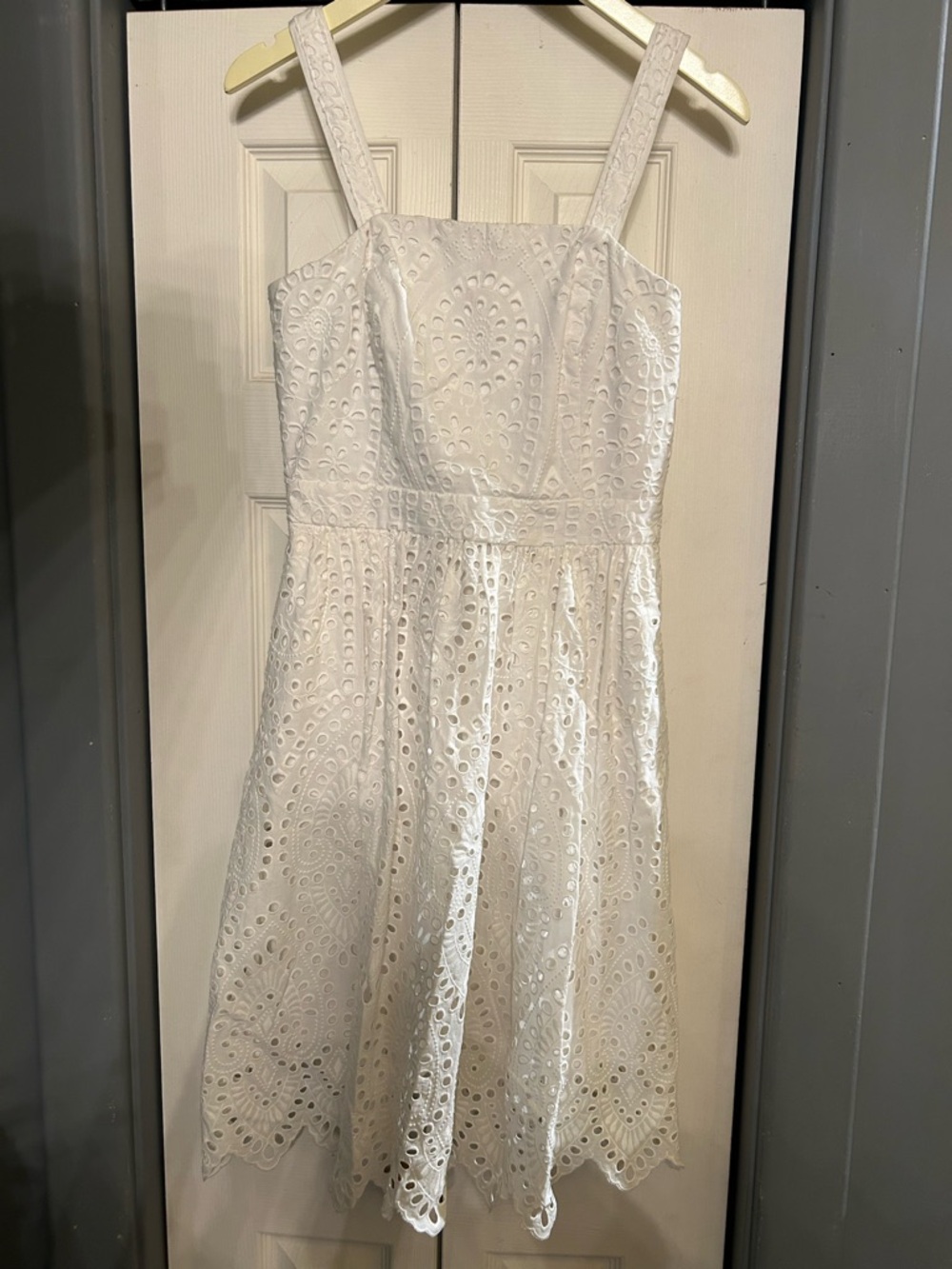 Vineyard Vines White Eyelet Midi Sundress